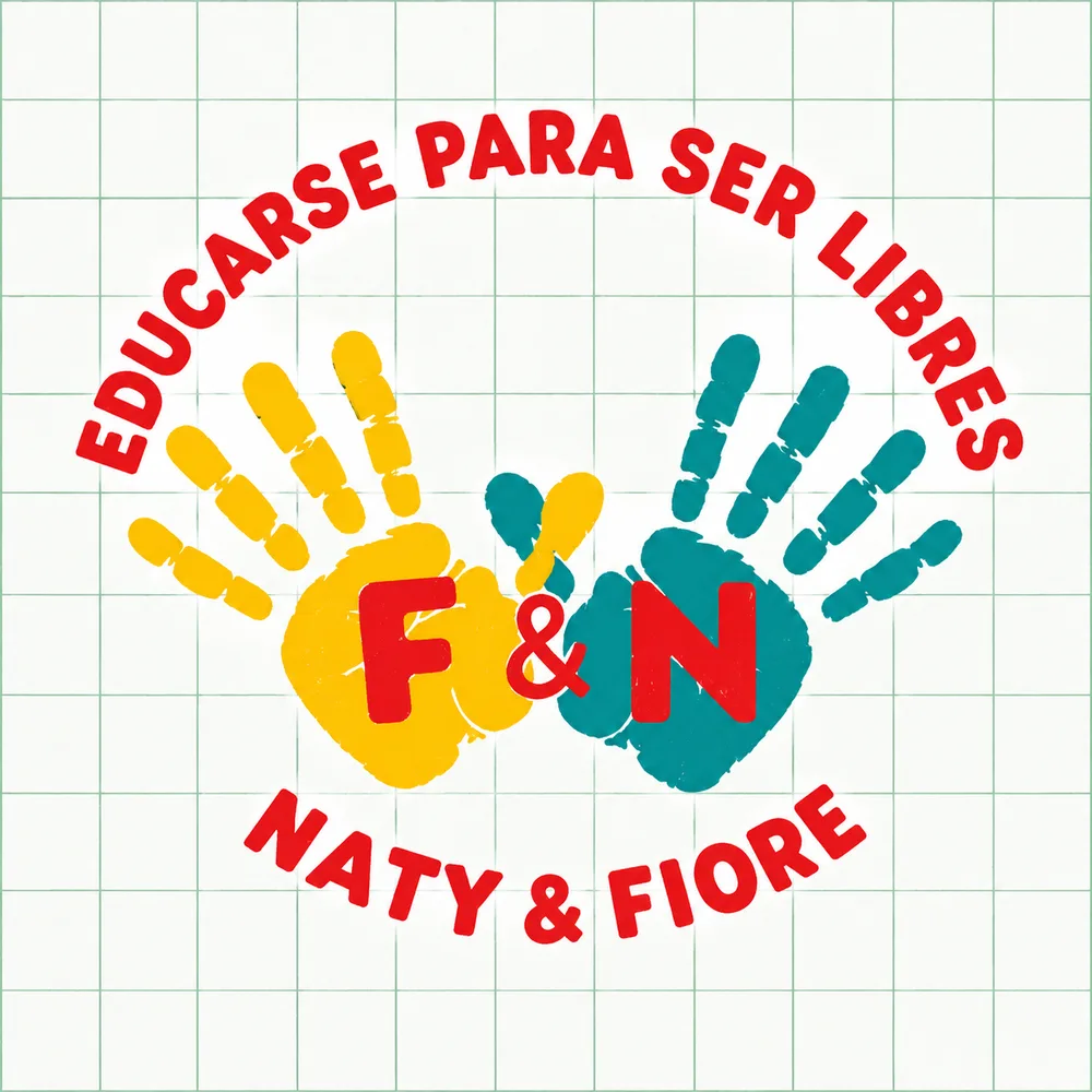 Logo de Naty & Fiore: dos manos pintadas con las iniciales F y N